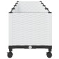 vidaXL Κήπος Γλαστράκι με Ροδάκια Λευκό 160 x 40 x 48 cm PP