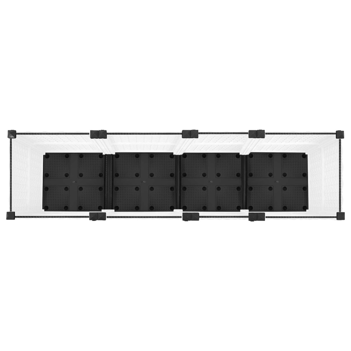 vidaXL Κήπος Γλαστράκι με Ροδάκια Λευκό 160 x 40 x 48 cm PP