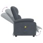 vidaXL Πολυθρόνα Μασάζ Σκούρο Γκρι Βελούδινη