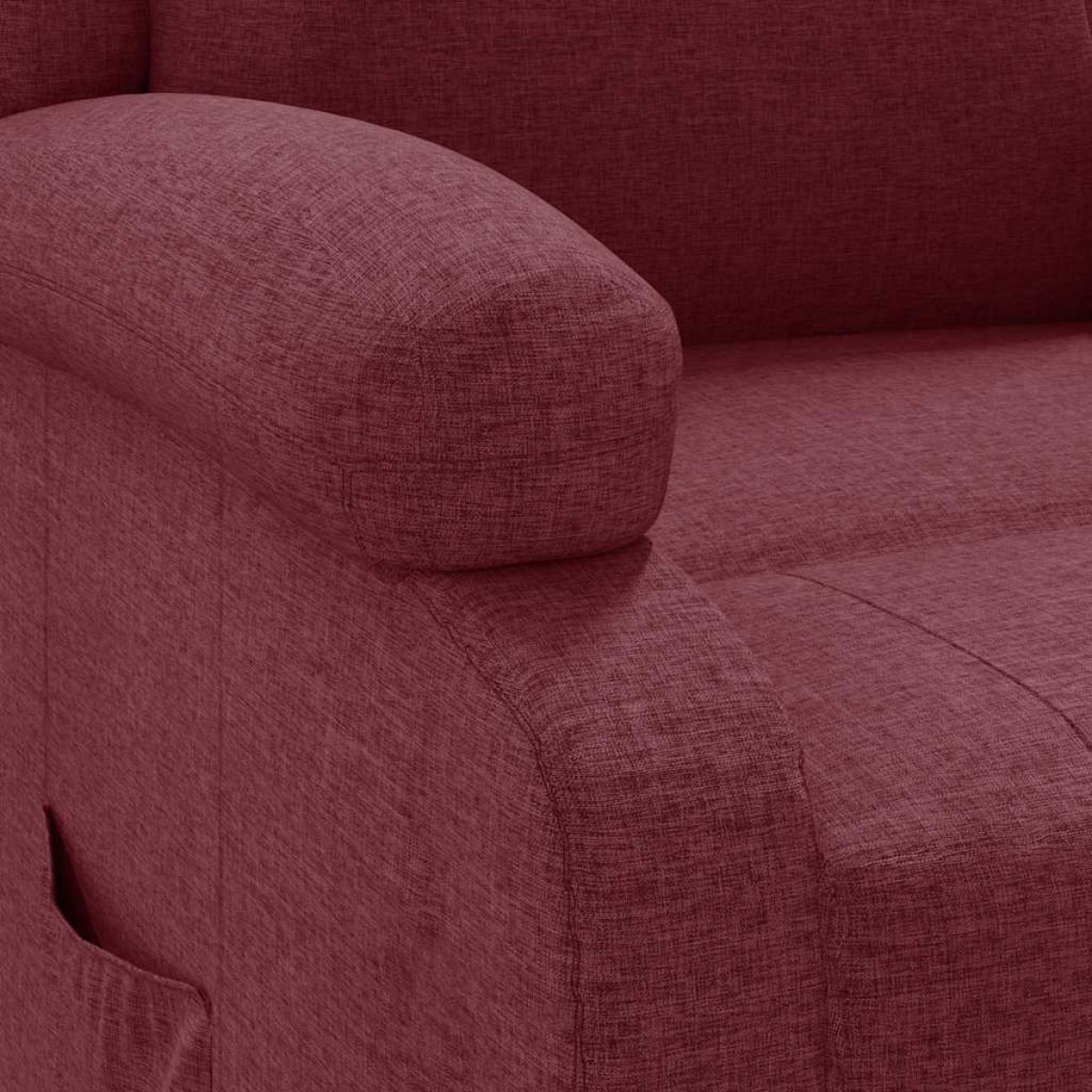 vidaXL Πολυθρόνα Ανακλινόμενη Μπορντό Υφασμάτινη
