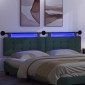 vidaXL Κεφαλάρι κρεβατιού κρεμαστό Με φωτισμό LED Σκούρο Πράσινο