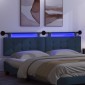 vidaXL Κεφαλάρι κρεβατιού κρεμαστό Με φωτισμό LED Μπλε Ύφασμα