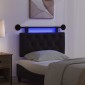 vidaXL Κεφαλάρι κρεβατιού κρεμαστό Με φωτισμό LED Μαύρο Ύφασμα