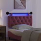 vidaXL Κεφαλάρι κρεβατιού κρεμαστό Με φωτισμό LED Κόκκινο Ύφασμα