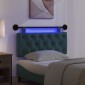 vidaXL Κεφαλάρι κρεβατιού κρεμαστό Με φωτισμό LED Σκούρο Πράσινο
