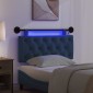 vidaXL Κεφαλάρι κρεβατιού κρεμαστό Με φωτισμό LED Μπλε Ύφασμα