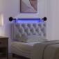 vidaXL Κεφαλάρι κρεβατιού κρεμαστό Με φωτισμό LED Λευκό Ύφασμα