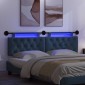 vidaXL Κεφαλάρι κρεβατιού κρεμαστό Με φωτισμό LED Μπλε Ύφασμα