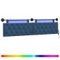vidaXL Κεφαλάρι κρεβατιού κρεμαστό Με φωτισμό LED Μπλε Ύφασμα