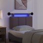 vidaXL Κεφαλάρι κρεβατιού κρεμαστό Με φωτισμό LED Σκούρο Καφέ Ύφασμα