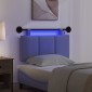 vidaXL Κεφαλάρι κρεβατιού κρεμαστό Με φωτισμό LED Μπλε τζην Ύφασμα