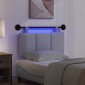 vidaXL Κεφαλάρι κρεβατιού κρεμαστό Με φωτισμό LED Ανοιχτό γκρι Ύφασμα