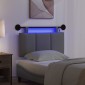 vidaXL Κεφαλάρι κρεβατιού κρεμαστό Με φωτισμό LED Σκούρο Γκρι Ύφασμα