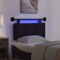 vidaXL Κεφαλάρι κρεβατιού κρεμαστό Με φωτισμό LED Μαύρο Ύφασμα