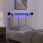 vidaXL Κεφαλάρι κρεβατιού κρεμαστό Με φωτισμό LED Κρεμ Ύφασμα