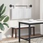 vidaXL Κεφαλάρι κρεβατιού κρεμαστό Με φωτισμό LED Λευκό Ύφασμα