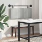 vidaXL Κεφαλάρι κρεβατιού κρεμαστό Με φωτισμό LED Σκίουρος Γκρί Ύφασμα