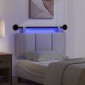 vidaXL Κεφαλάρι κρεβατιού κρεμαστό Με φωτισμό LED Σκίουρος Γκρί Ύφασμα
