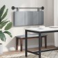 vidaXL Κεφαλάρι κρεβατιού κρεμαστό Με φωτισμό LED Ανοιχτό γκρι Ύφασμα