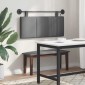 vidaXL Κεφαλάρι κρεβατιού κρεμαστό Με φωτισμό LED Σκούρο Γκρι Ύφασμα