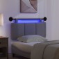 vidaXL Κεφαλάρι κρεβατιού κρεμαστό Με φωτισμό LED Σκούρο Γκρι Ύφασμα