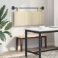 vidaXL Κεφαλάρι κρεβατιού κρεμαστό Με φωτισμό LED Κρεμ Ύφασμα