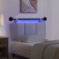 vidaXL Κεφαλάρι κρεβατιού κρεμαστό Με φωτισμό LED Λευκό Ύφασμα