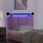 vidaXL Κεφαλάρι κρεβατιού κρεμαστό Με φωτισμό LED Ροζ Ύφασμα