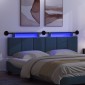 vidaXL Κεφαλάρι κρεβατιού κρεμαστό Με φωτισμό LED Μπλε Ύφασμα