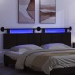 vidaXL Κεφαλάρι κρεβατιού κρεμαστό Με φωτισμό LED Μαύρο Ύφασμα