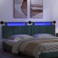vidaXL Κεφαλάρι κρεβατιού κρεμαστό Με φωτισμό LED Σκούρο Πράσινο