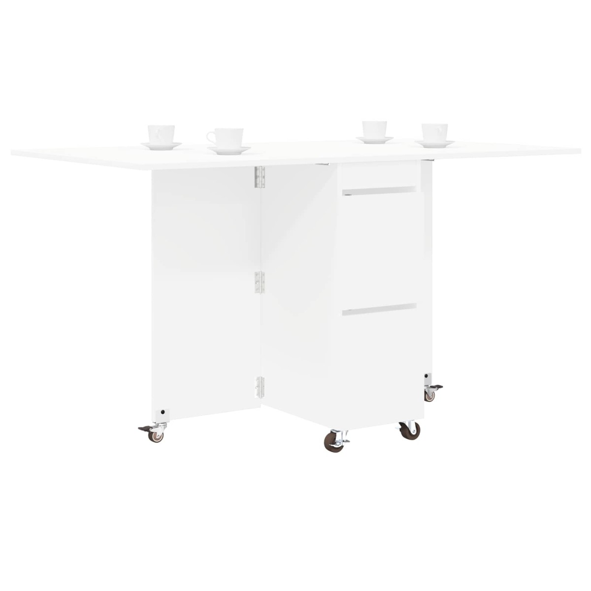 vidaXL Τραπέζι φαγητού 140 x 80 x 77 cm Επεξεργασμένο Ξύλο Λευκό