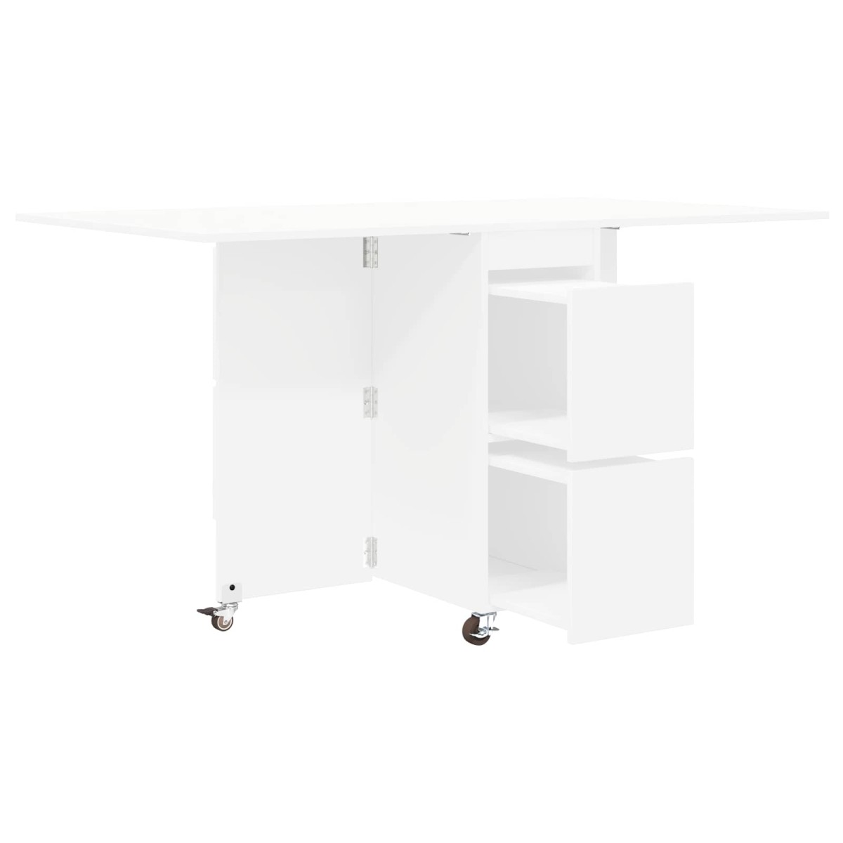 vidaXL Τραπέζι φαγητού 140 x 80 x 77 cm Επεξεργασμένο Ξύλο Λευκό