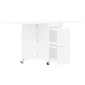 vidaXL Τραπέζι φαγητού 140 x 80 x 77 cm Επεξεργασμένο Ξύλο Λευκό