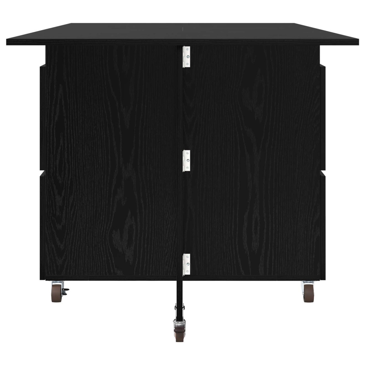 vidaXL Τραπέζι φαγητού 140 x 80 x 77 cm Επεξεργασμένο Ξύλο Μαύρη Δρυς