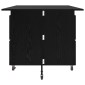 vidaXL Τραπέζι φαγητού 140 x 80 x 77 cm Επεξεργασμένο Ξύλο Μαύρη Δρυς