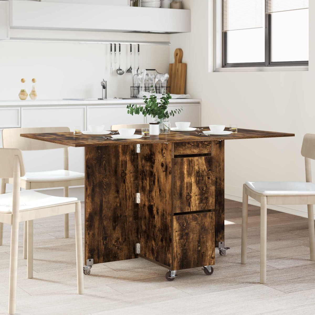 vidaXL Τραπέζι φαγητού 140 x 80 x 77 cm Επεξεργασμένο Ξύλο Ορθογώνιος