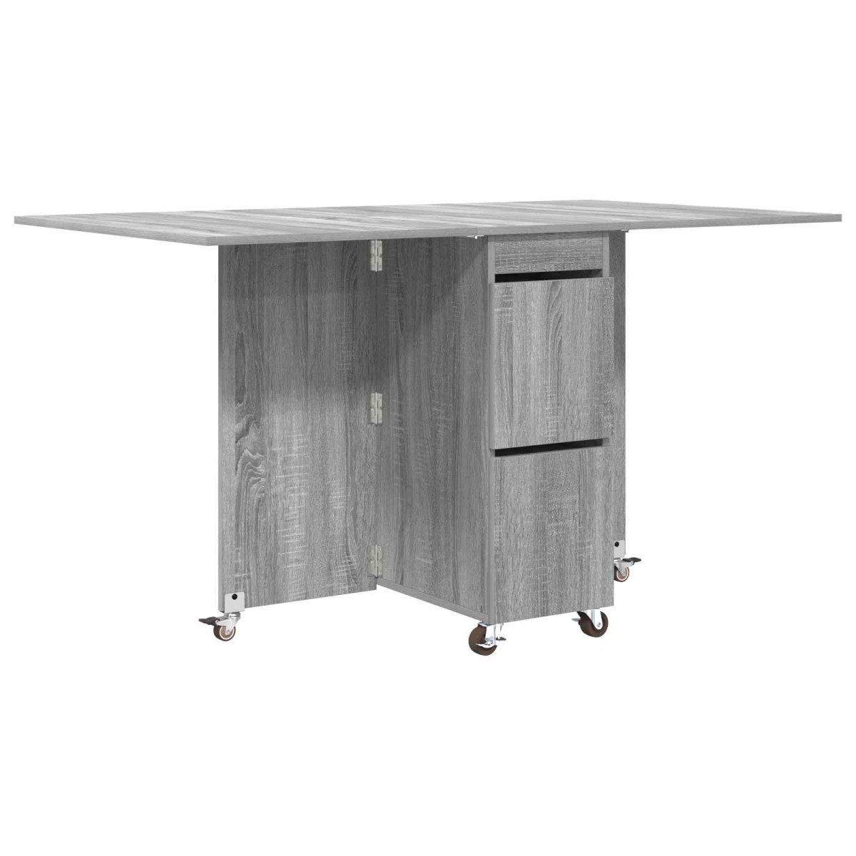 vidaXL Τραπέζι φαγητού 140 x 80 x 77 cm Επεξεργασμένο Ξύλο Γκρι Sonoma
