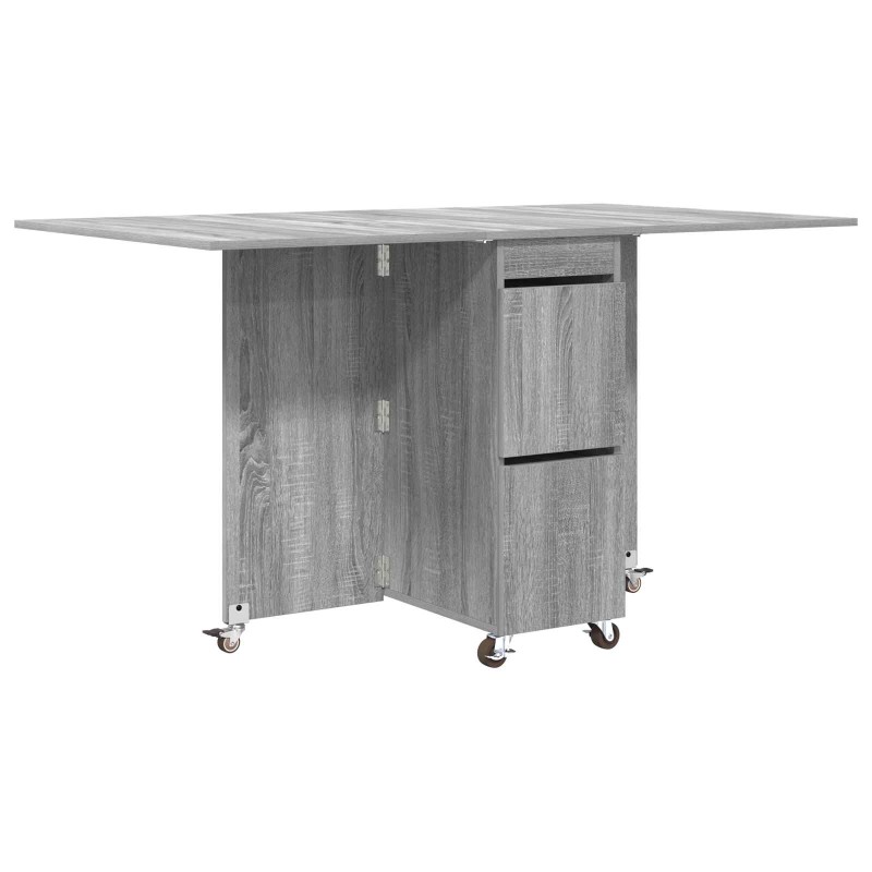 vidaXL Τραπέζι φαγητού 140 x 80 x 77 cm Επεξεργασμένο Ξύλο Γκρι Sonoma