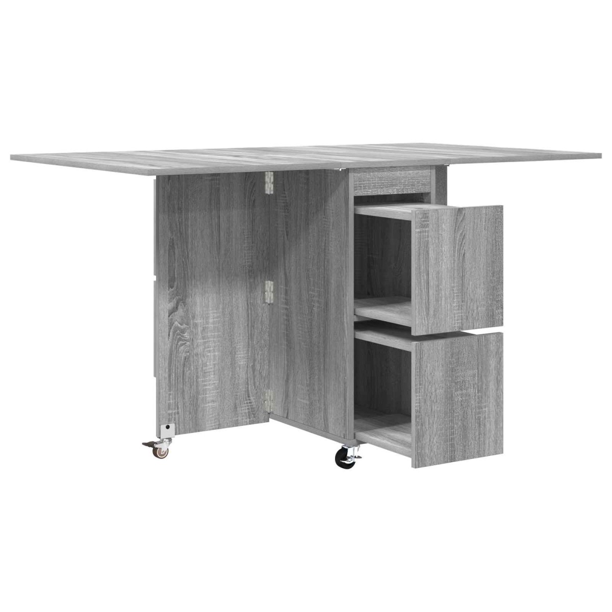 vidaXL Τραπέζι φαγητού 140 x 80 x 77 cm Επεξεργασμένο Ξύλο Γκρι Sonoma
