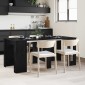 vidaXL Τραπέζι φαγητού 180 x 85 x 75 εκ Επεξεργασμένο Ξύλο Μαύρη Δρυς