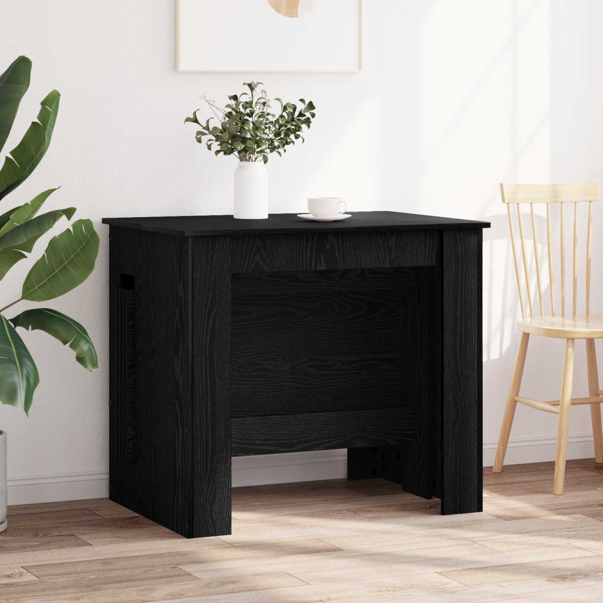 vidaXL Τραπέζι φαγητού 240 x 85 x 75 εκ Επεξεργασμένο Ξύλο Μαύρη Δρυς