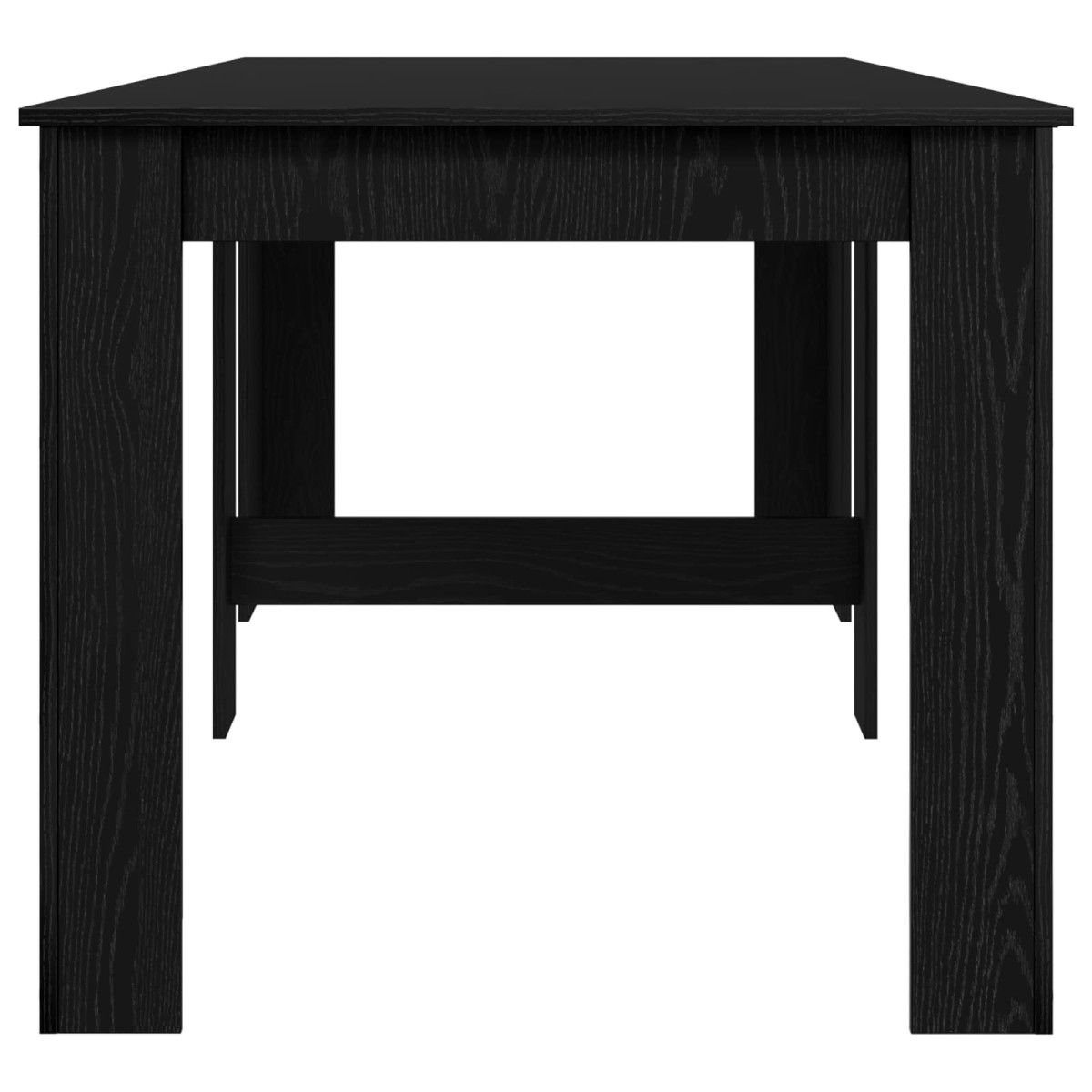 vidaXL Τραπέζι φαγητού 240 x 85 x 75 εκ Επεξεργασμένο Ξύλο Μαύρη Δρυς