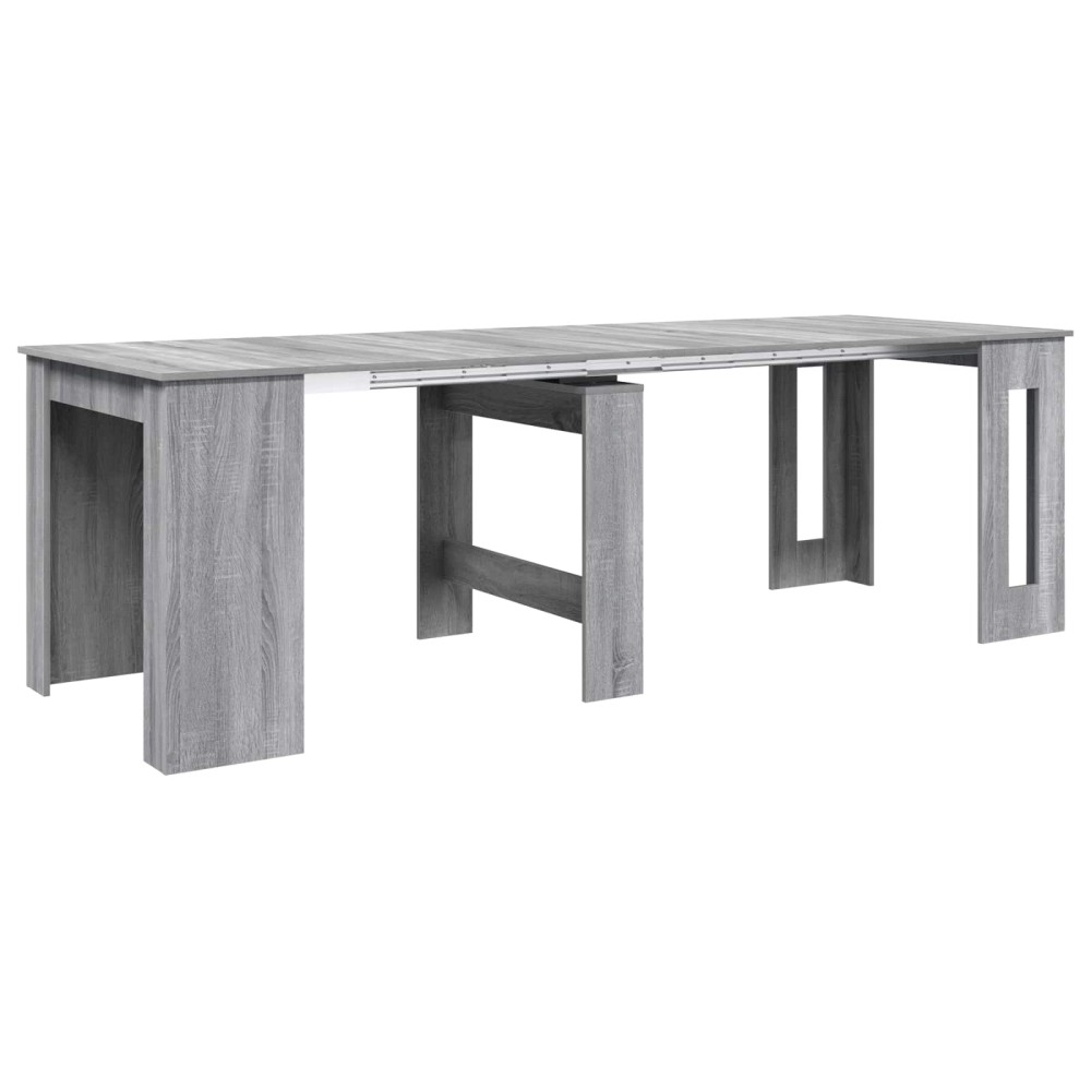 vidaXL Τραπέζι φαγητού 240 x 85 x 75 εκ Επεξεργασμένο Ξύλο Γκρι Sonoma