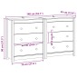 vidaXL Πλαϊνό γραφείο 2 τμχ. Κερωμένο Καφέ 140 x 35 x 80 εκ.
