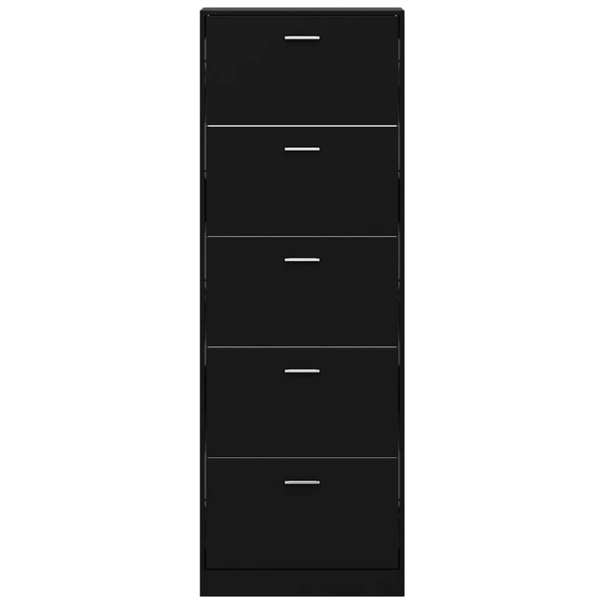 vidaXL Παπουτσοθήκη Μαύρη 59 x 17 x 169 εκ. από Επεξεργασμένο Ξύλο