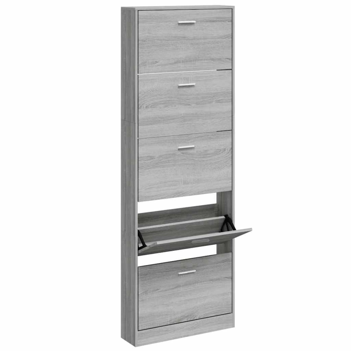 vidaXL Παπουτσοθήκη Γκρι Sonoma 59x17x169 εκ. από Επεξεργασμένο Ξύλο