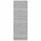 vidaXL Παπουτσοθήκη Γκρι Sonoma 59x17x169 εκ. από Επεξεργασμένο Ξύλο