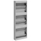 vidaXL Παπουτσοθήκη Γκρι Sonoma 59x17x169 εκ. από Επεξεργασμένο Ξύλο