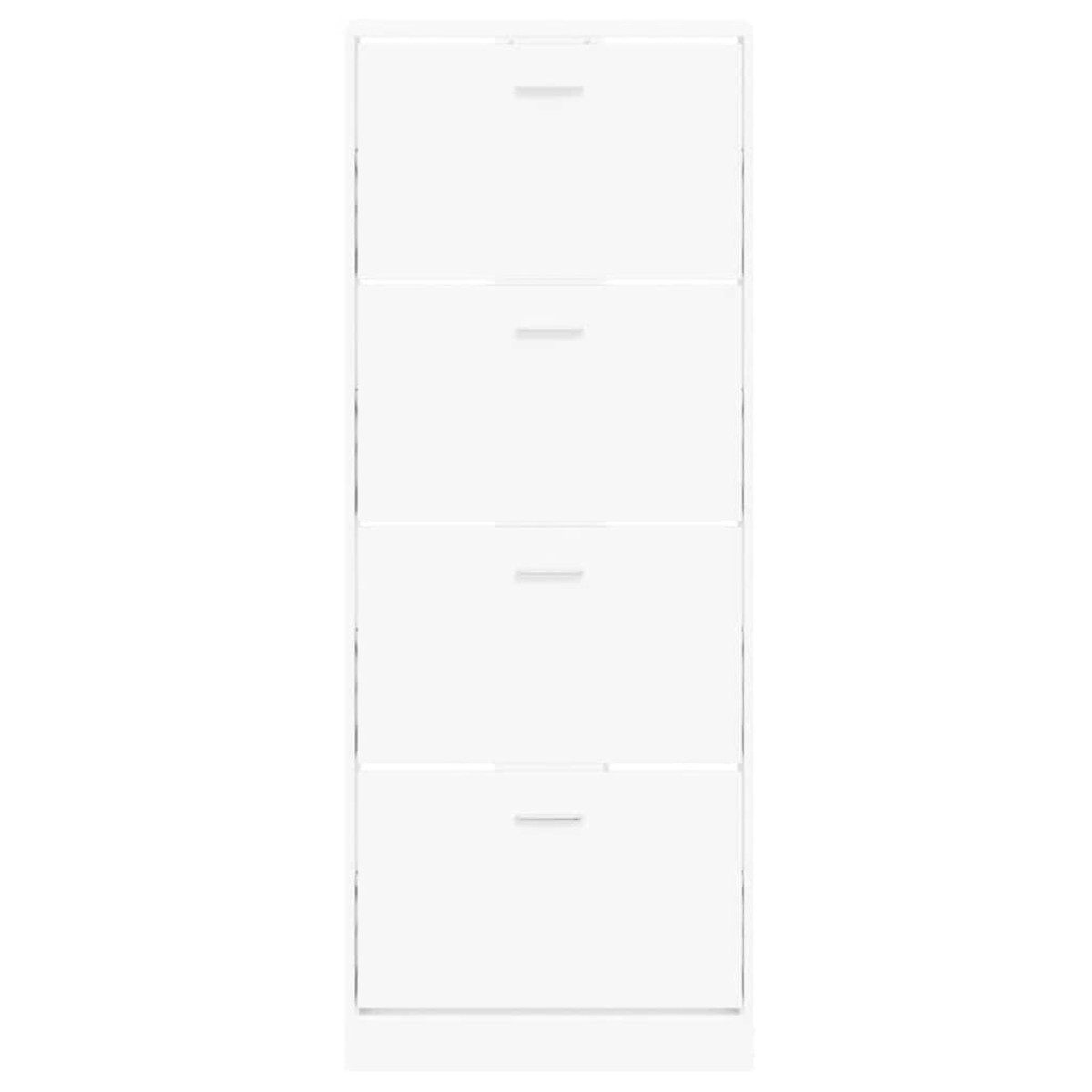vidaXL Παπουτσοθήκη Λευκή 59 x 17 x 150 εκ. από Επεξεργασμένο Ξύλο